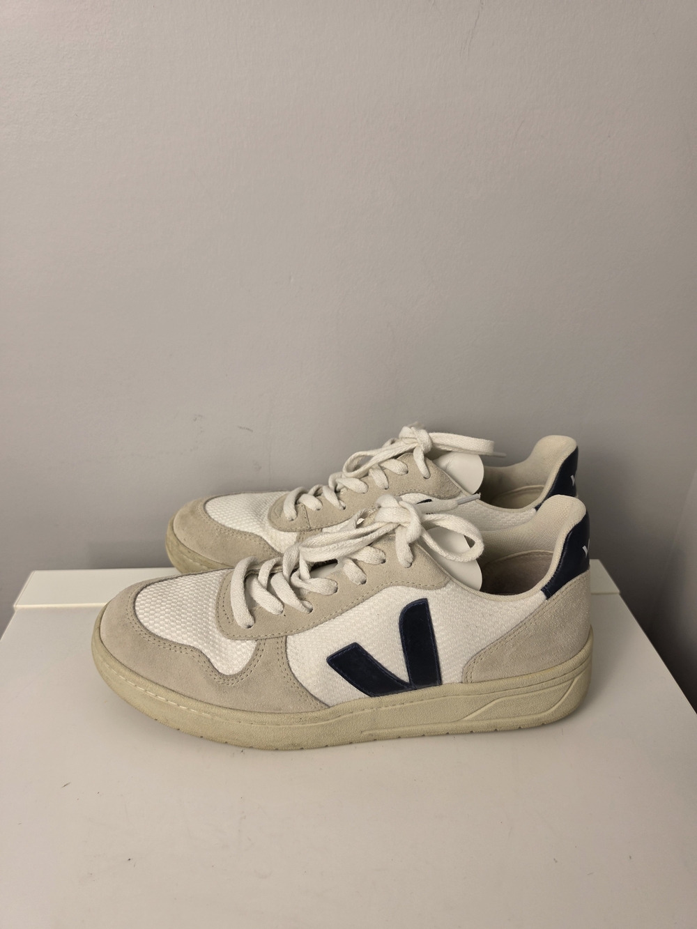 Veja White Nautico V-10 B-Mesh Sneakers Size 8 Women's